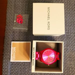 Michael Kors Pink slim runway Women's watch